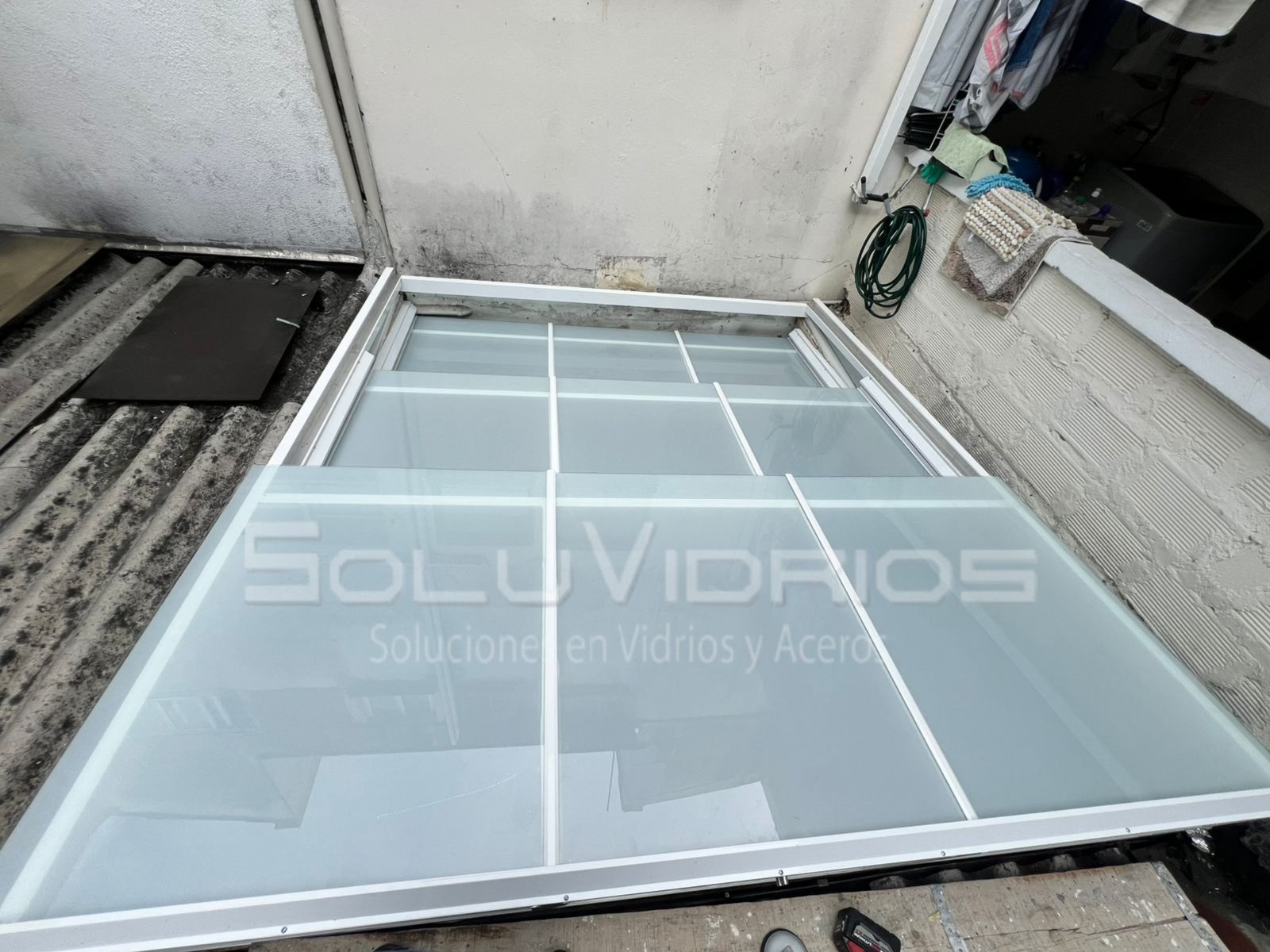 Techos en aluminio y vidrio
